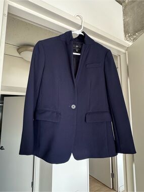 J. Crew Regent Navy Single-Button Notchless Blazer